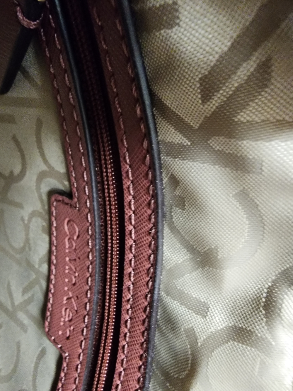 Calvin Klein Purse with Rose Leather Straps 14x11 - Picture 6 of 9